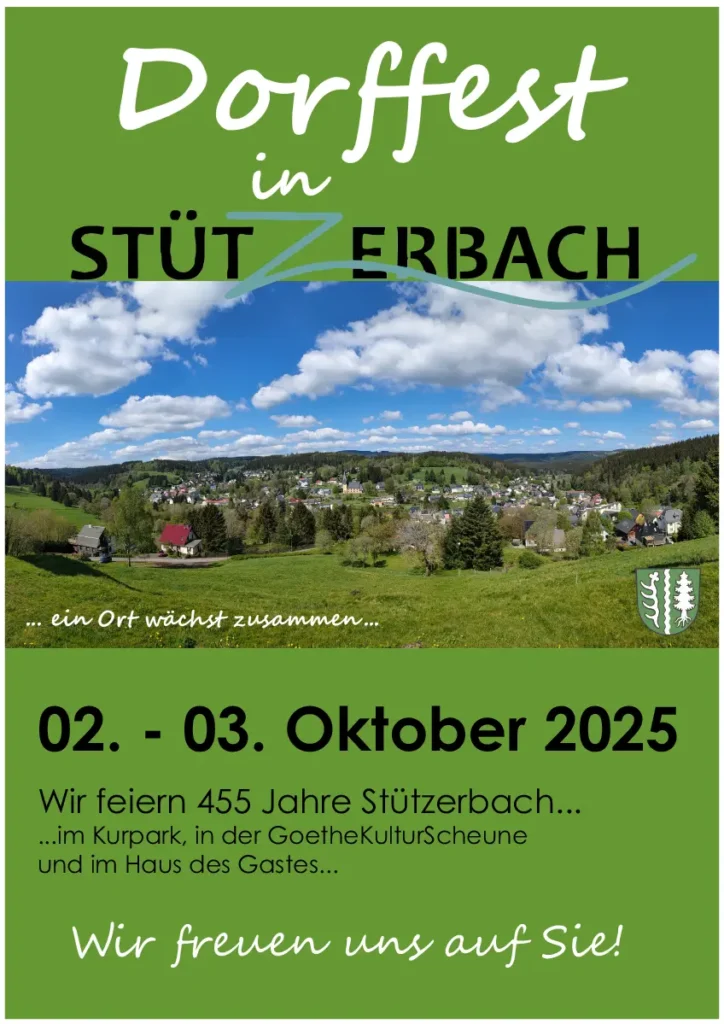 455 Jahre Stützerbach Plakat